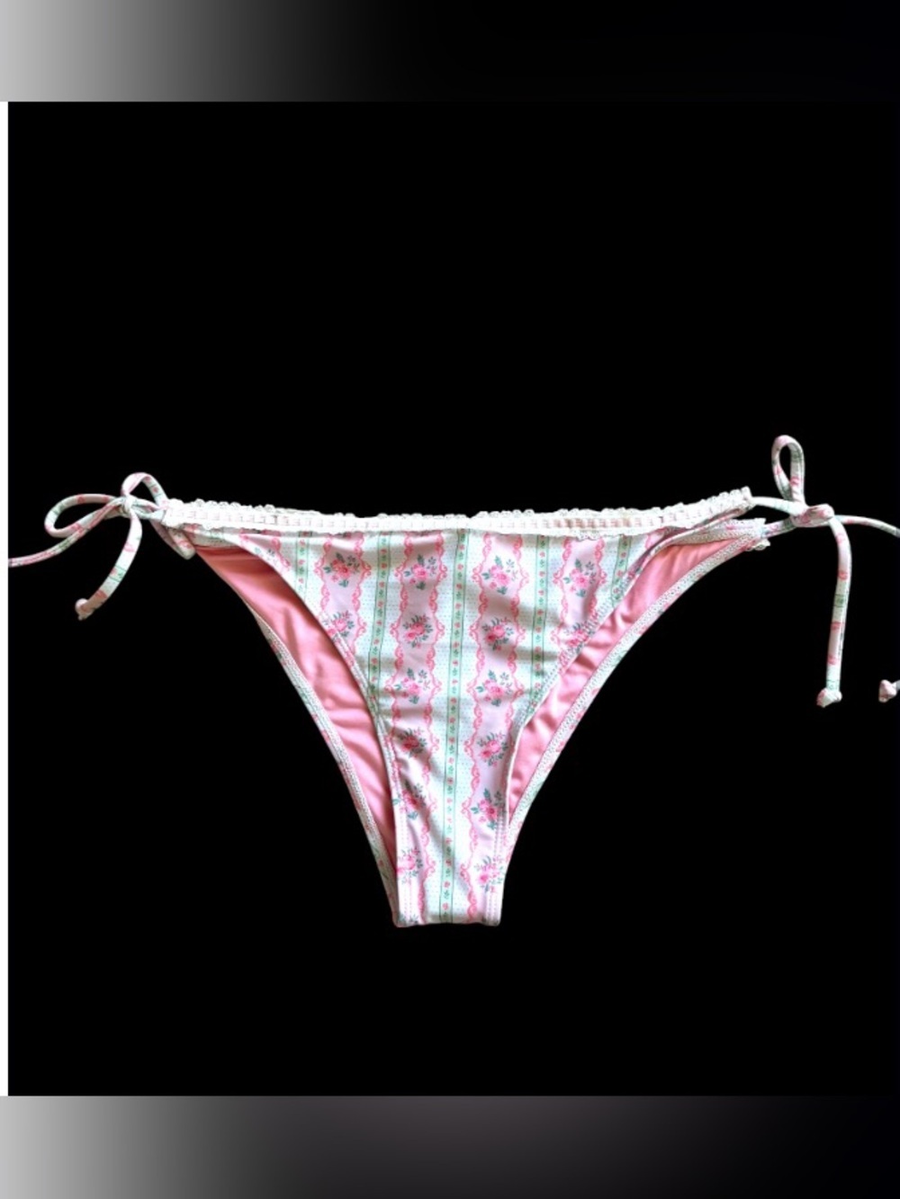 Altar’d State AS Revival Pink Floral Tie-Side Bikini Bottoms NWT